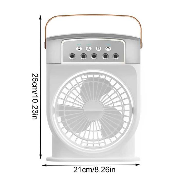 Ventoinha de Pulverização Portátil (FUNCIONA COM ÁGUA OU GELO)