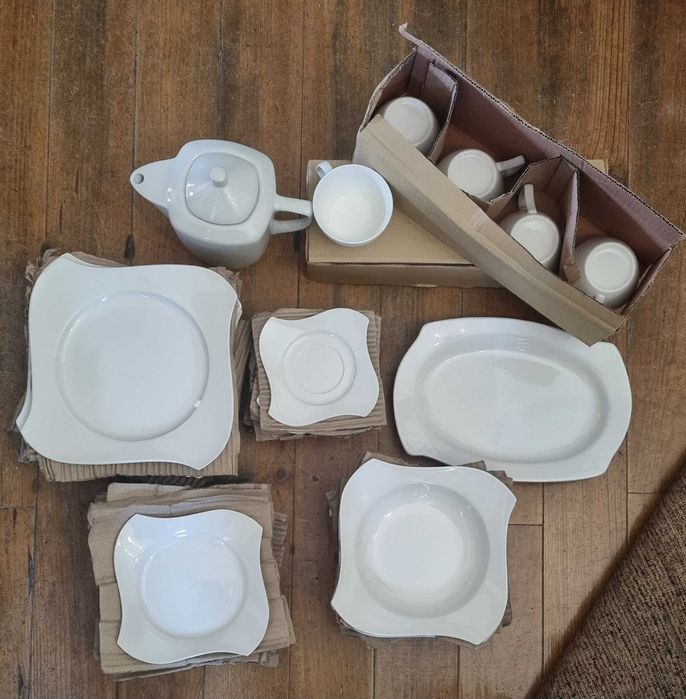 White Dinnerware Set NEW64585942375298124