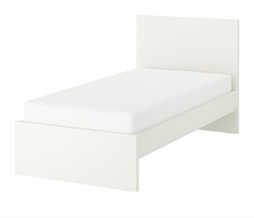 Cama individual IKEA MALM + estrado + colchão