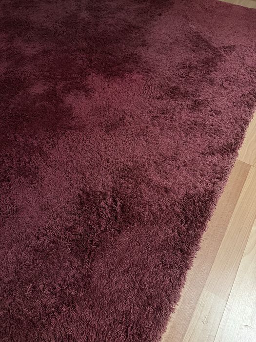 Carpete pelo alto rosa