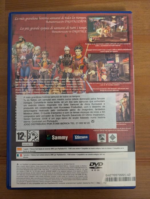Jogo PS2 ( PlayStation 2 ) " Seven Samurai 200XX " (Opt. Estado)