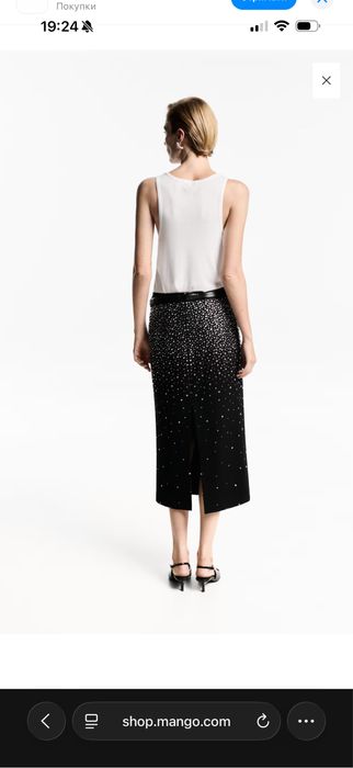 Розкішна спідниця Mango Юбка миди