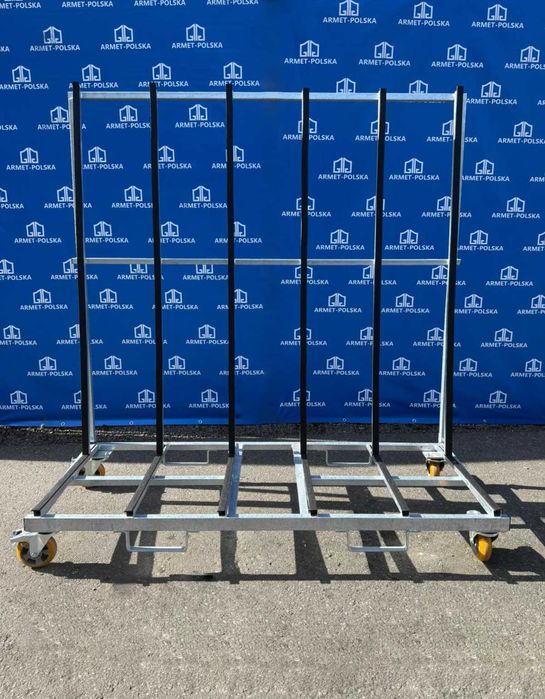 Wózek do transportu szkła, okien, płyt