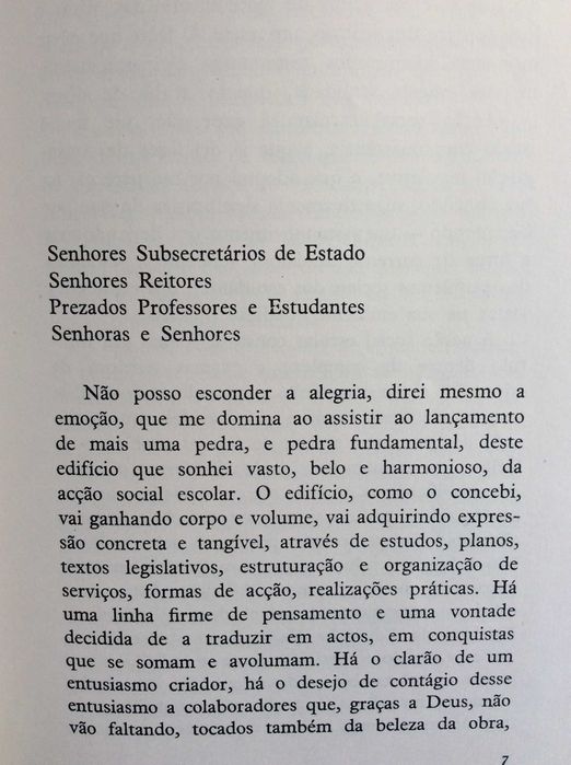 Política social escolar por Inocêncio Galvão Telles, 1967.