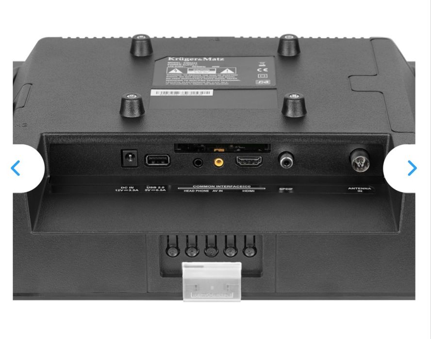 TV LED 24" HD USB PVR c/ Sintonizador TDT e Cabo H.265 HEVC (12/220V)