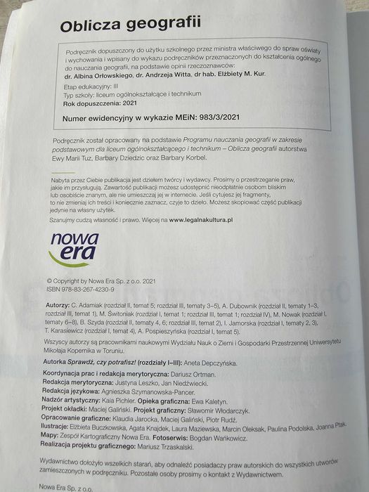Oblicza geografii 3, zakres podstawowy