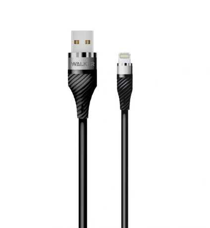 USB кабель Walker C735 lightning 3.1A 1m black