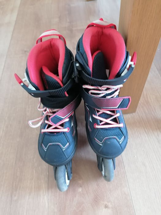 Patins em linha oxelo rosa