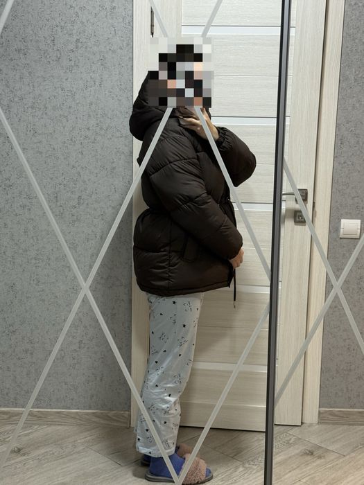 Zaka куртка зимова жіноча М коричнева з капюшоном нова