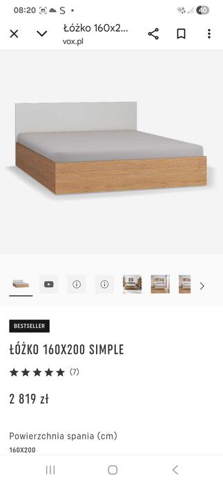 Sypialnia Vox simple