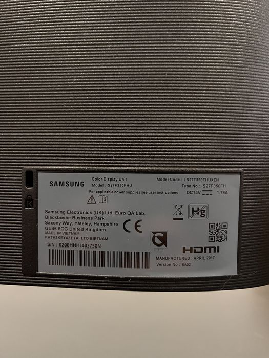 Monitor samsung SF350 27”