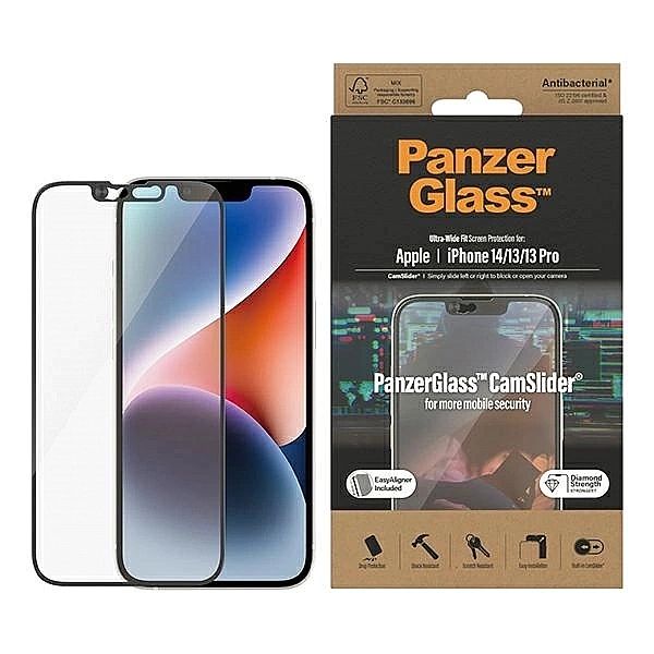 Szkło hartowane PanzerGlass Ultra-Wide Fit antybakteryjne z zaślepką n
