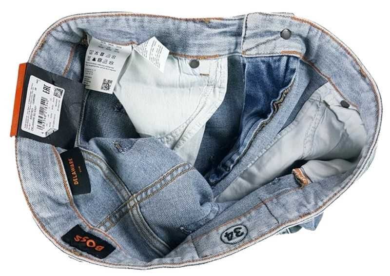 Nowe męskie jeansy Hugo Boss - Delaware - Slim Fit - Boss Orange oryg. rozmiar W34/L34