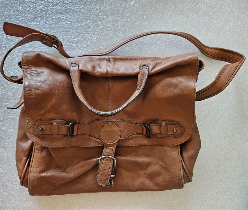 Mala antiga em pele 100% - Vintage