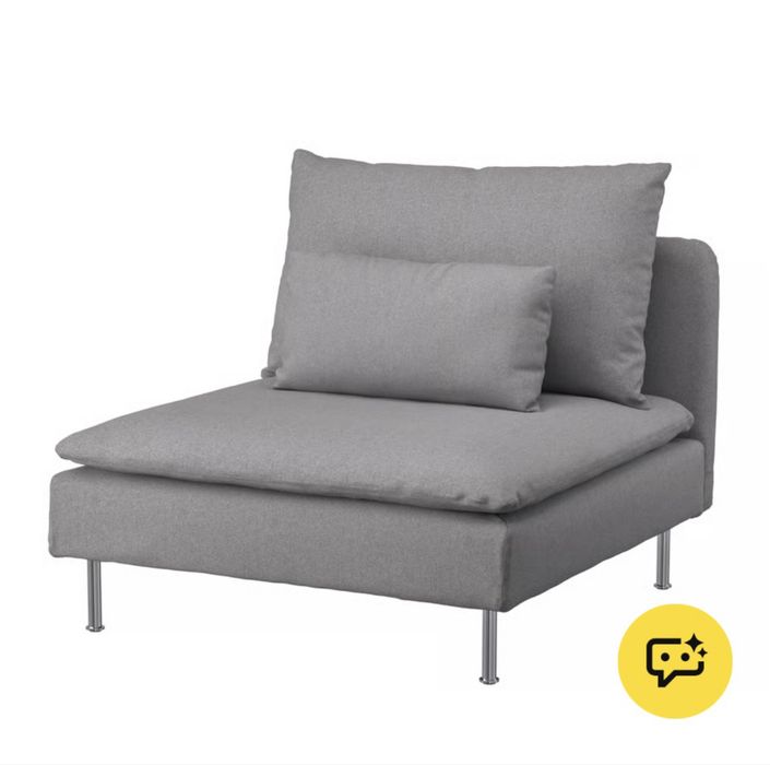IKEA Söderhamn, pokrycie sekcji 1 osobowej, Tonerud szary