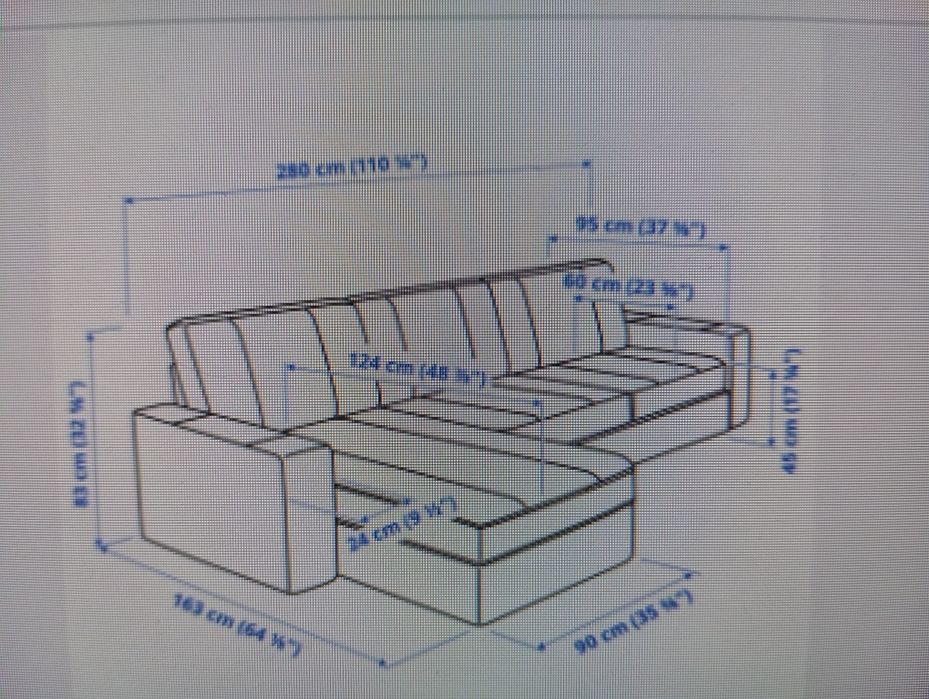 Sofá com chaiselong