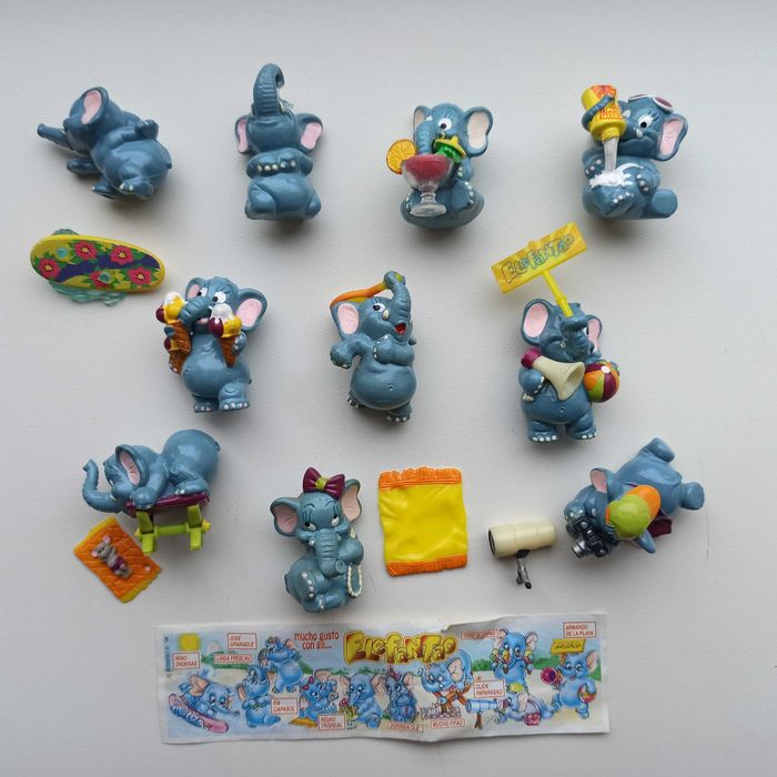 Коти фараони, жирафи, печерні люди, Колекції фігурок Кіндер