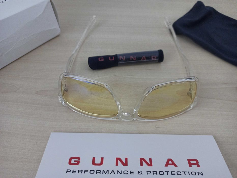 Gunnar Intercept Crystal Ambar óculos proteção computador