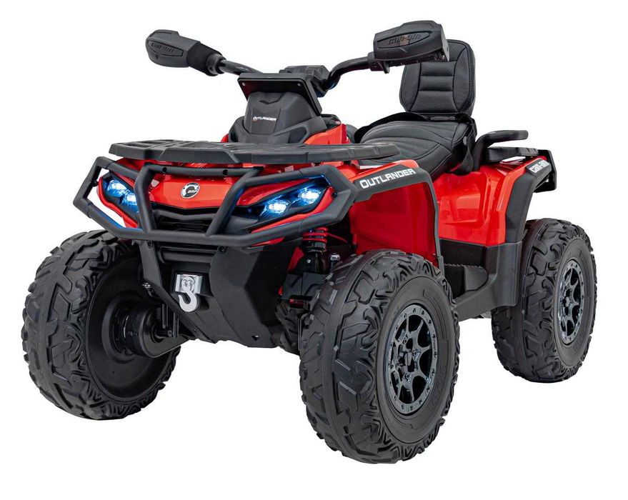 Quad na akumulator dla dzieci Can Am Outlander ATV z pilotem Czerwony