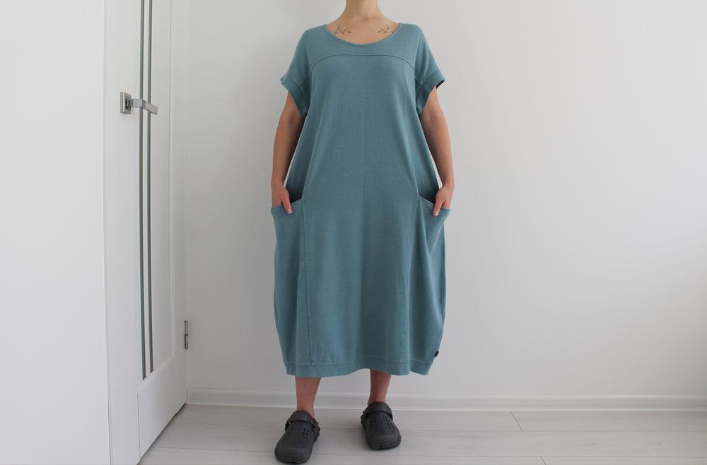 Дизайнерська,оригінальна сукня OSKA конопляна тканина