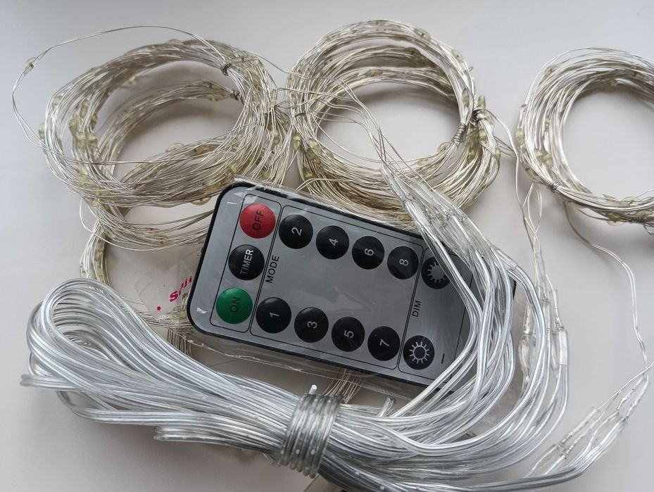 Гирлянда штора роса