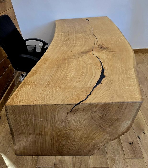Biurko dębowe stół drewniane z litego drewna  bardzo duże