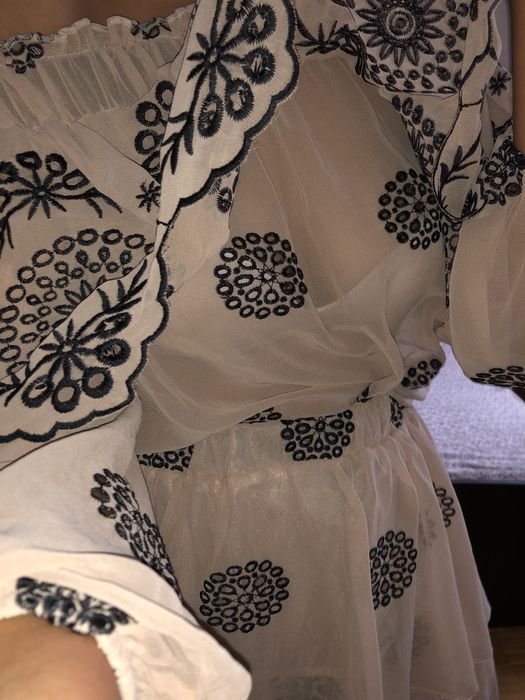 Cocomore Sofia komplet bluzka i spódnica sukienka falbanki ażur hafty