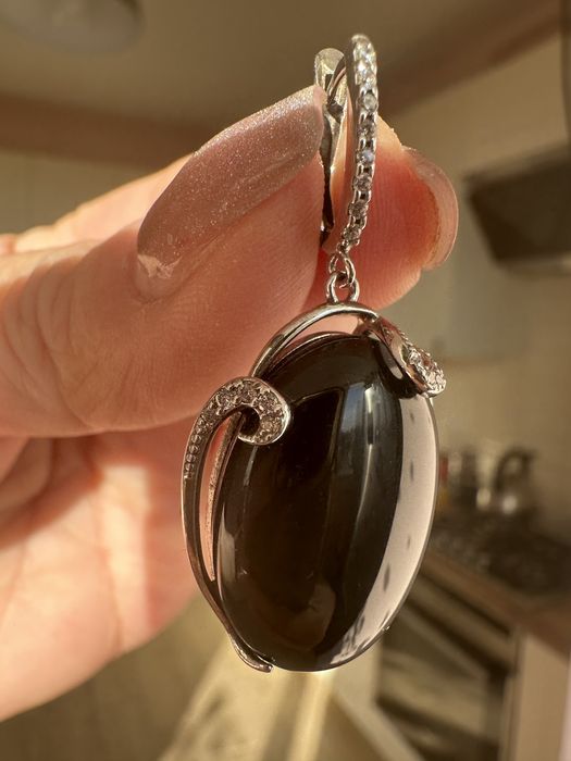 Срібний набір з Оніксом