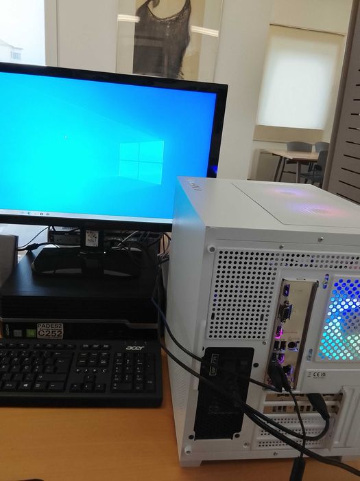 Poderoso pc gamer  high gen novo em caixa com ultra 250k plus e rx9060xt