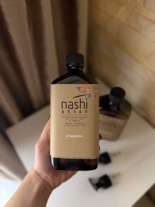Zestaw Nashi Argan – szampon 500 ml + odżywka 500 ml + pompki