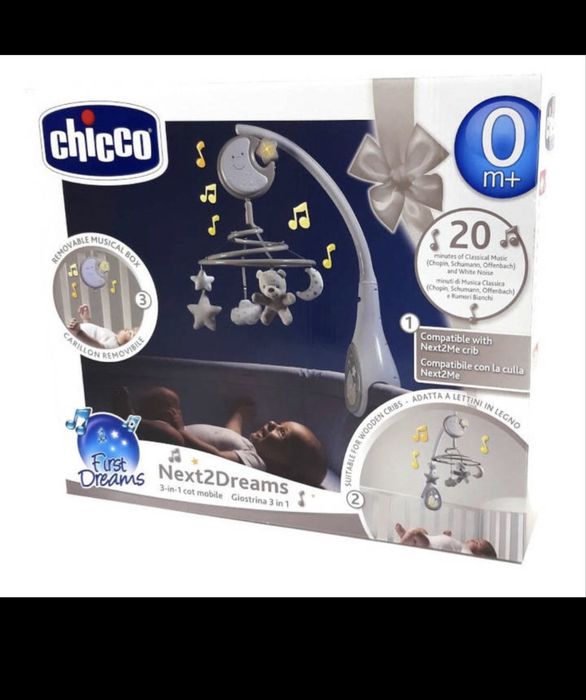 Новий Мобіль на дитяче ліжечко Chicco(без коробки )