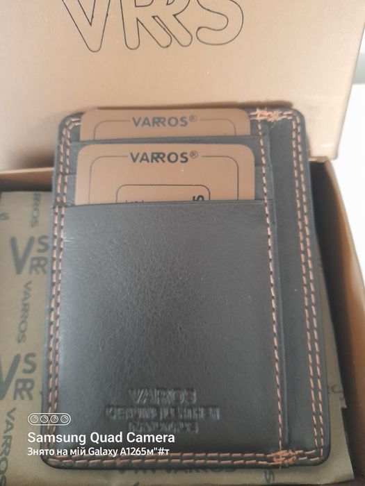 Картхолдер шкіряний коричневий Varros