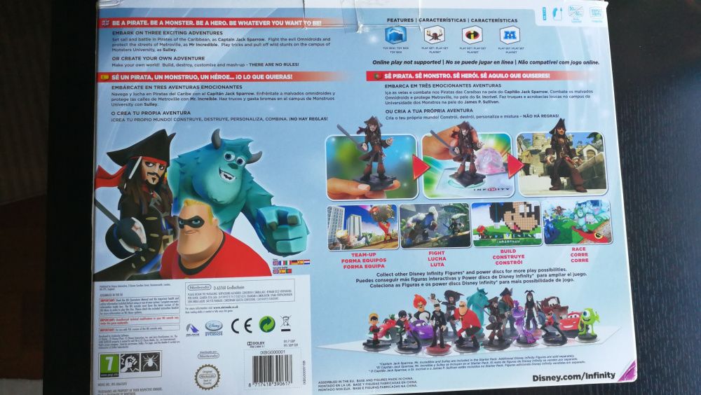 Disney Infinity Starter Pack Wii C/ Caixa + 2 Figuras OFERTA