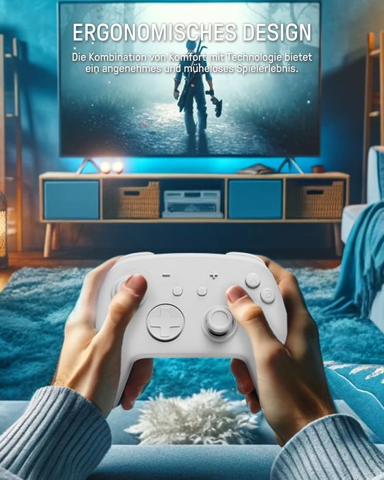 Kontroler bezprzewodowy PALPOW do Switch 2 z RGB LED - Biały