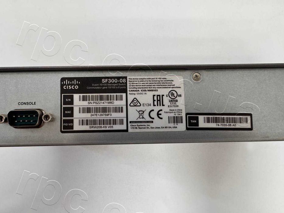 Комутатор 8-портів керований Cisco SF350-08, Cisco SF300-08 є багато
