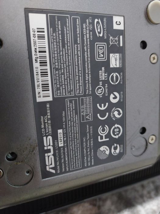 Монітор 20" Asus LS201D