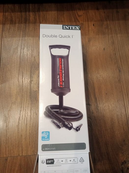 Materac dmuchany INTEX dwuosobowy + pompka