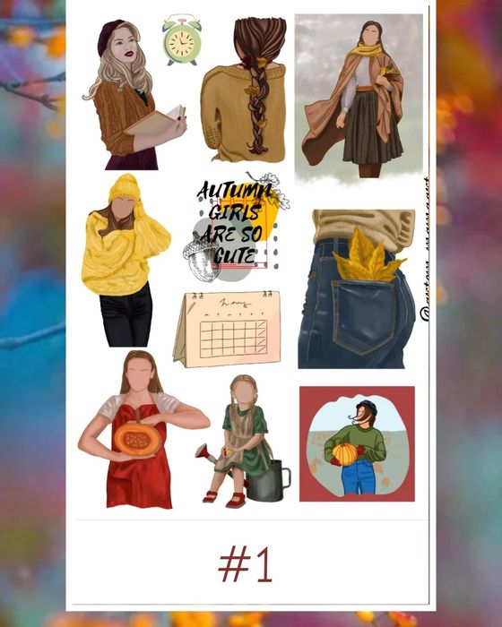 Дизайнерські стікери наліпки для скрапбукінгу оформлення альбомів