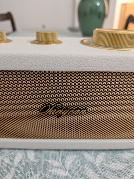 Coluna + Rádio Bluetooth novo Sangean