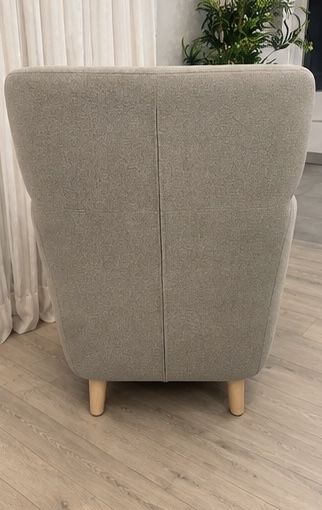 Poltrona IKEA OSKARSHAMN + repousa-pés – Bege/Cinzento