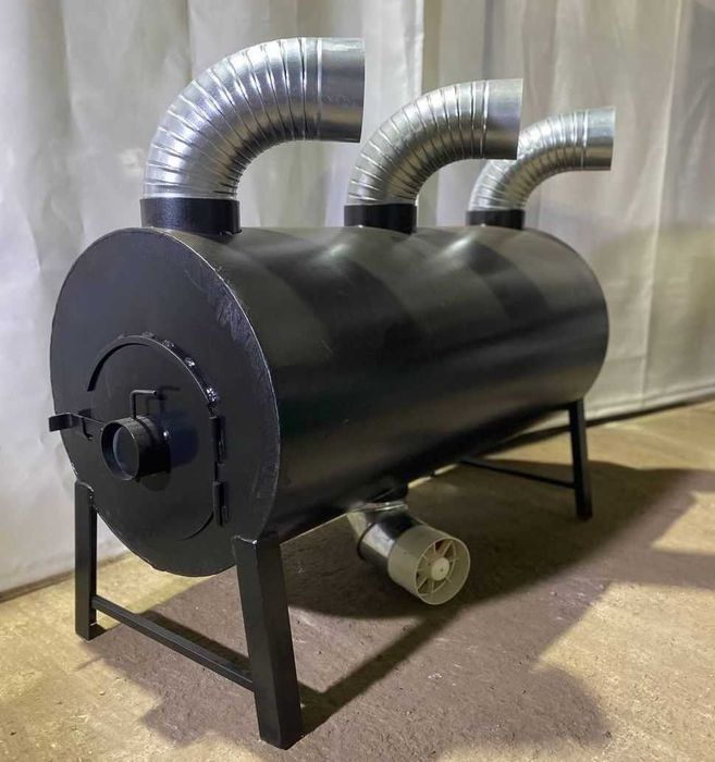•6мм! 1390м3! Теплогенератор, Піч Буржуйка Булерьян Булер'ян з обдувом