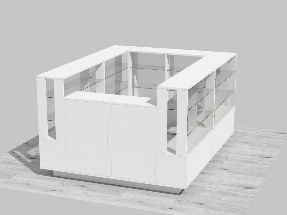 Wyspa Handlowa BIAŁA 2x1.6m – OD PRODUCENTA – Projekt 3D Gratis