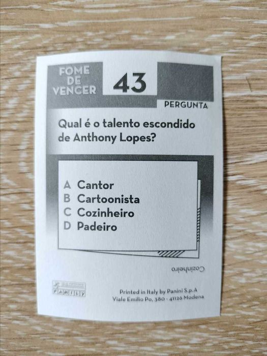 Cromo Anthony Lopes FPF Portugal