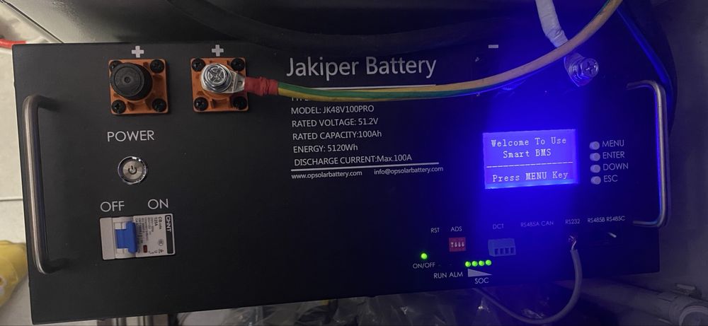 Акумулятор Jakiper LiFePO4 48V 100Ah (5.12 кВт) JK48V100PRO