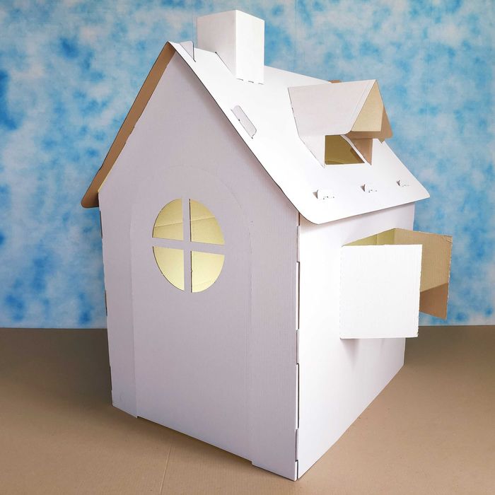 Картонный домик раскраска   95х75х110 см