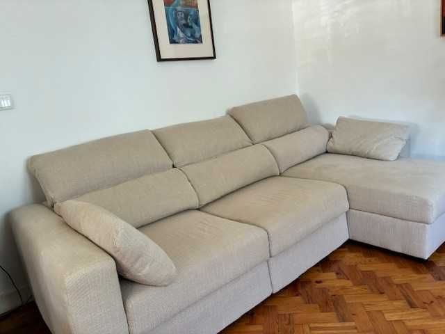 Sofá de 3 lugares com Chaise Longue