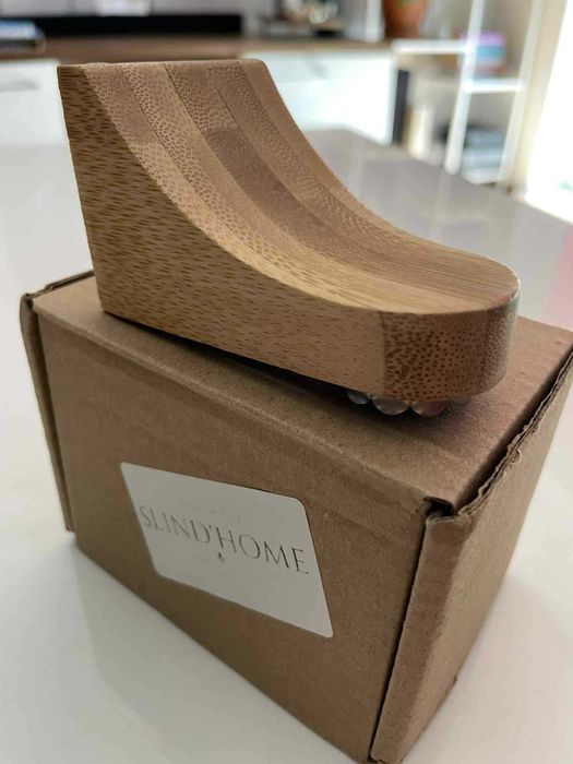 Magnetyczny uchwyt na mydło wieszak bambusowy do płytek łazienkowych