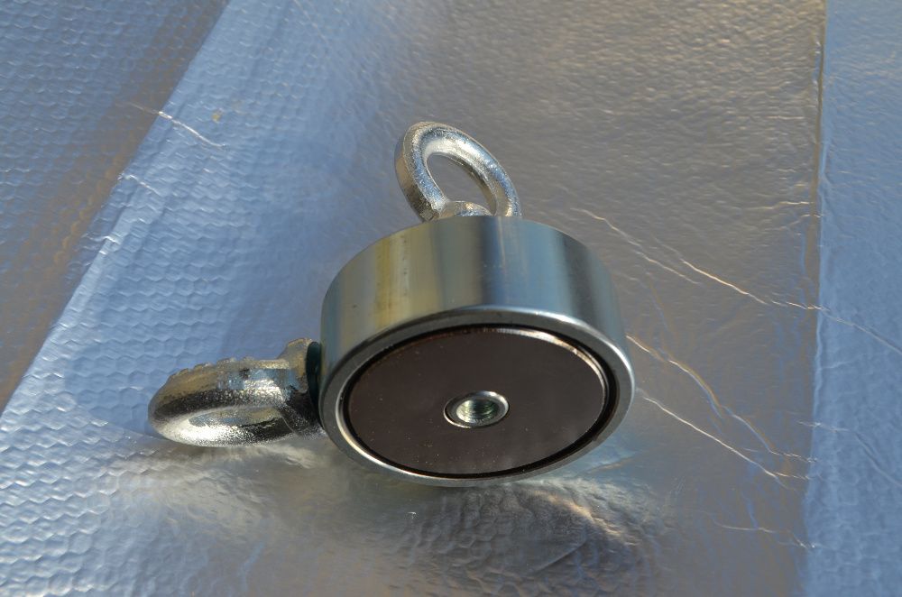 Magnes neodymowy do poszukiwań 550kg udzwig dwa mocowania F400x2