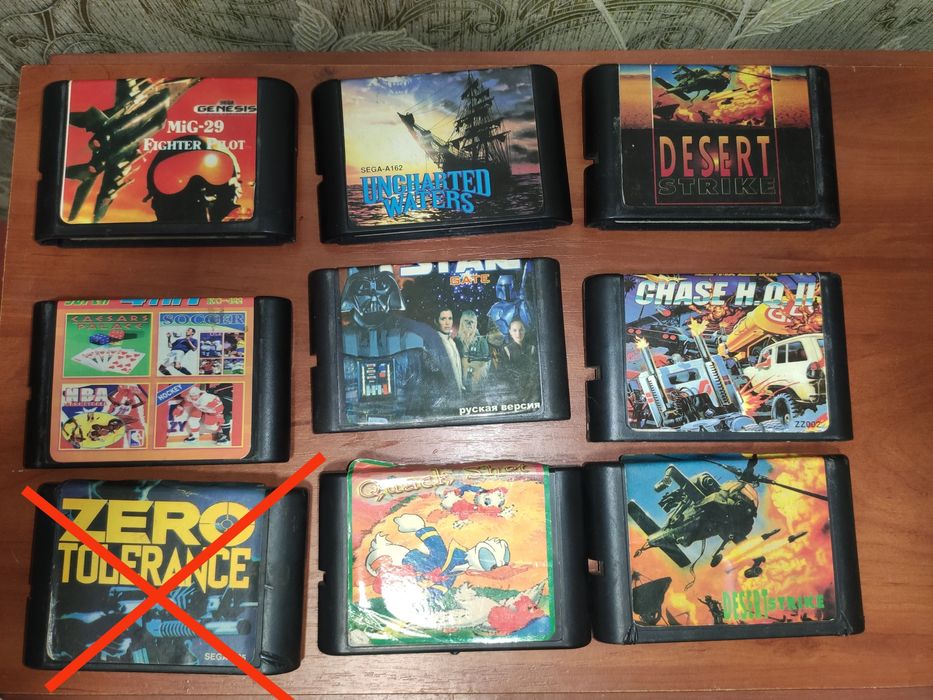 Продам катриджи sega mega drive