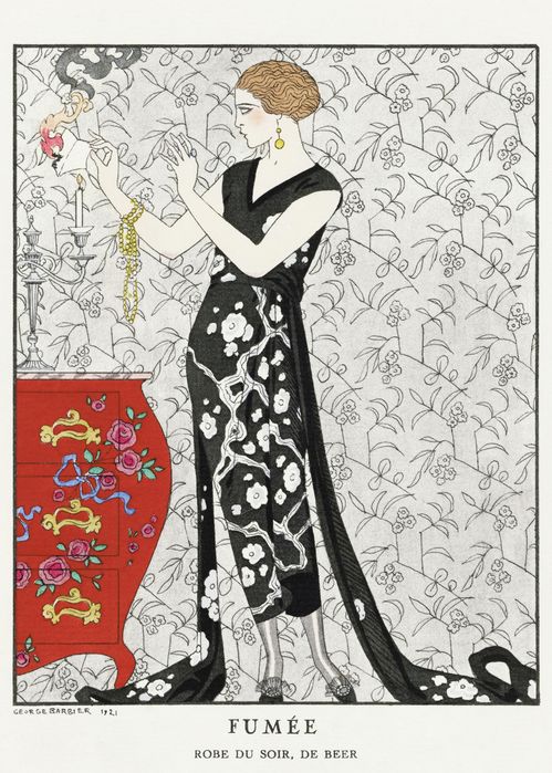 Plakat 50x70cm Fume, Barbier Vintage do Salonu